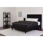 Letto imbottito con piattaforma trapuntata Emma e Oliver e materasso a molle insacchettate in memory foam