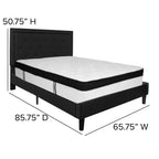 Letto imbottito con piattaforma trapuntata Emma e Oliver e materasso a molle insacchettate in memory foam