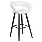 Emma and Oliver 29H Wood Rounded Open Back Barstool