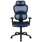 Emma and Oliver Ergonomic Mesh Office Chair-Synchro-Tilt, Headrest, Adjustable Pivot Arms