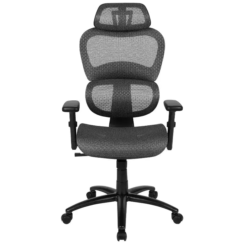 Emma and Oliver Ergonomic Mesh Office Chair-Synchro-Tilt, Headrest, Adjustable Pivot Arms