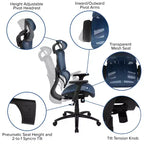Emma and Oliver Ergonomic Mesh Office Chair-Synchro-Tilt, Headrest, Adjustable Pivot Arms