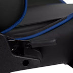 Sedia ergonomica da gaming Emma and Oliver Racing con schienale reclinabile e poggiapiedi in pelle sintetica rossa