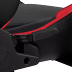 Sedia ergonomica da gaming Emma and Oliver Racing con schienale reclinabile e poggiapiedi in pelle sintetica rossa