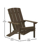 Sedia Adirondack Emma and Oliver per tutte le stagioni in simil legno
