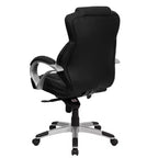 Sedia girevole da ufficio ergonomica contemporanea Emma and Oliver High Back in pelle nera