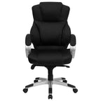 Sedia girevole da ufficio ergonomica contemporanea Emma and Oliver High Back in pelle nera