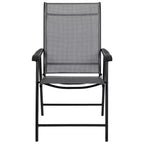 Emma and Oliver Black Outdoor Folding Patio Sling Chair / Portable Chair (2 Pack)