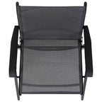 Emma and Oliver Black Outdoor Folding Patio Sling Chair / Portable Chair (2 Pack)