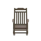 Emma and Oliver All-Weather Rocking Chair in Faux Wood - Patio and Backyard Furniture