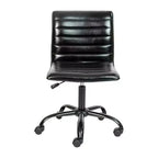 Emma and Oliver Low Back Designer Armless Ribbed Swivel Task Office Chair