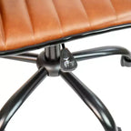 Emma and Oliver Low Back Designer Armless Ribbed Swivel Task Office Chair