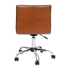 Emma and Oliver Low Back Designer Armless Ribbed Swivel Task Office Chair