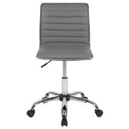 Emma and Oliver Low Back Designer Armless Ribbed Swivel Task Office Chair