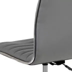 Emma and Oliver Low Back Designer Armless Ribbed Swivel Task Office Chair