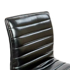 Emma and Oliver Low Back Designer Armless Ribbed Swivel Task Office Chair