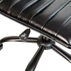 Emma and Oliver Low Back Designer Armless Ribbed Swivel Task Office Chair