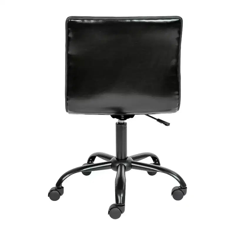 Emma and Oliver Low Back Designer Armless Ribbed Swivel Task Office Chair