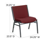 Sedia impilabile in tessuto grande e alta 1000 libbre Emma and Oliver