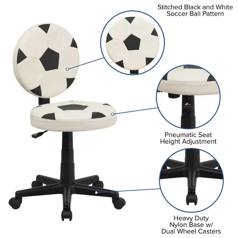 Emma and Oliver Soccer Swivel Task Office Chair