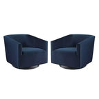 Set of 2 Twist Swivel Chairs Performance Velvet - Modway