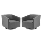 Set of 2 Twist Swivel Chairs Performance Velvet - Modway