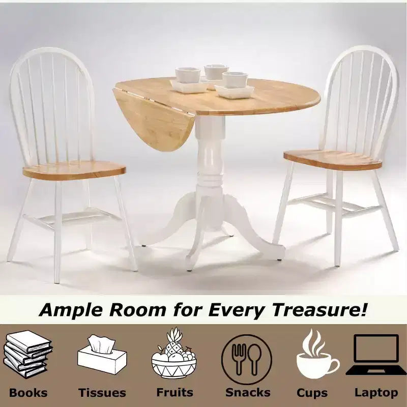 42 Mason Round Dual Drop Leaf Dining Table - International Concepts