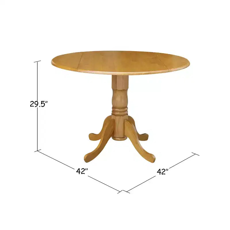 42 Mason Round Dual Drop Leaf Dining Table - International Concepts