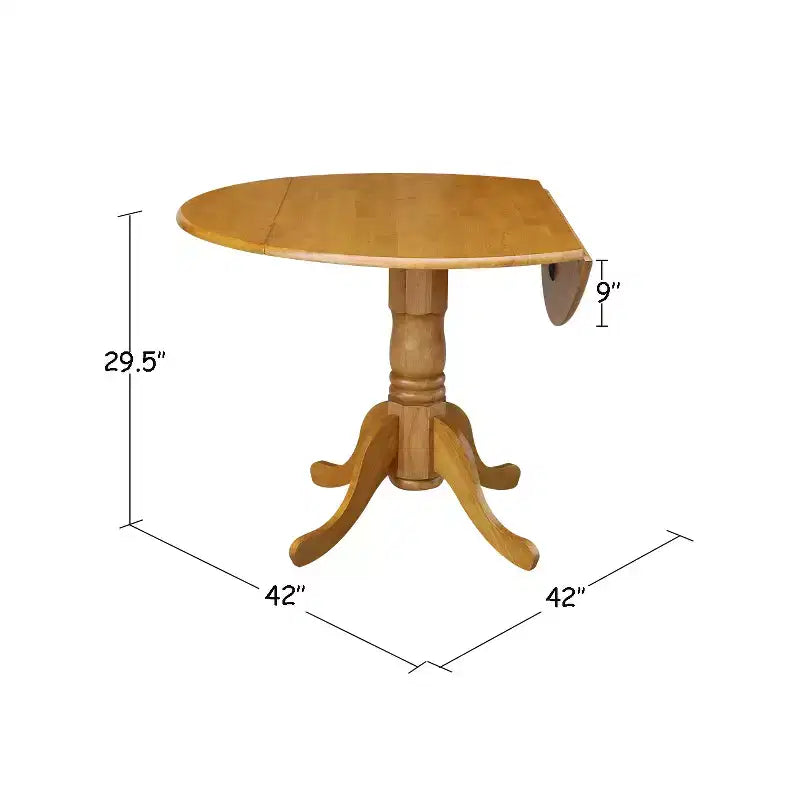 42 Mason Round Dual Drop Leaf Dining Table - International Concepts