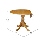 42 Mason Round Dual Drop Leaf Dining Table - International Concepts
