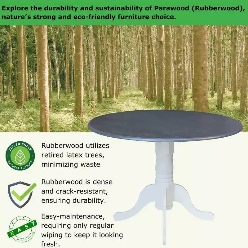 42 Mason Round Dual Drop Leaf Dining Table - International Concepts