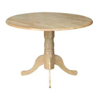 42 Mason Round Dual Drop Leaf Dining Table - International Concepts