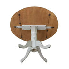 42 Mason Round Dual Drop Leaf Dining Table - International Concepts