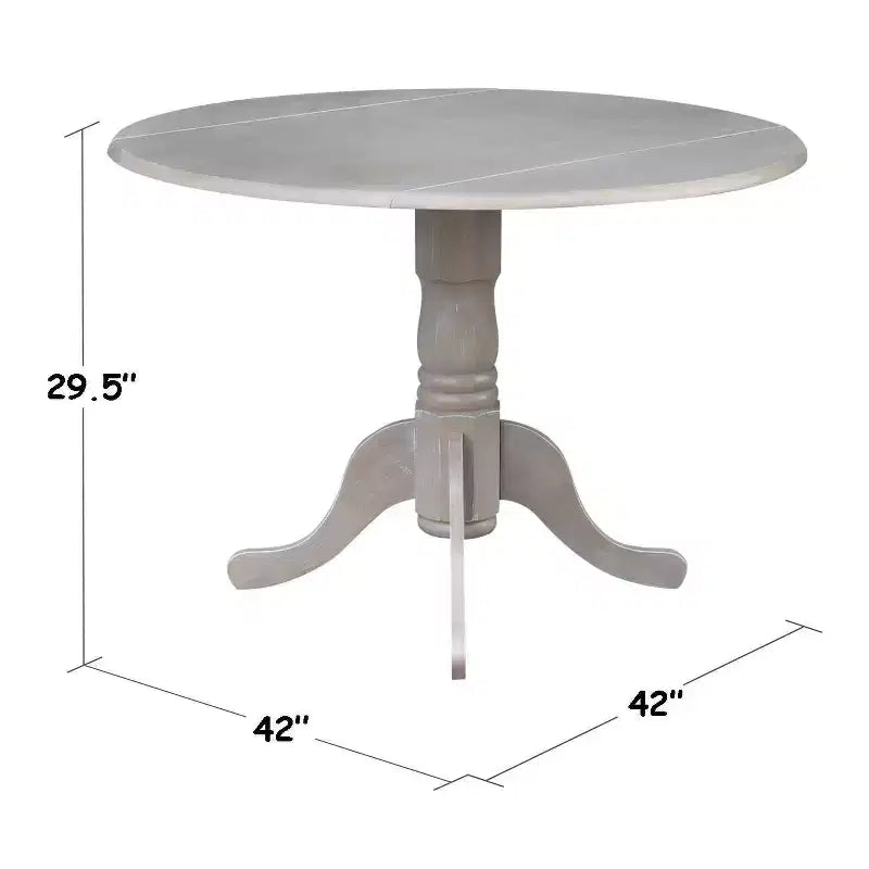 42 Mason Round Dual Drop Leaf Dining Table - International Concepts