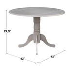42 Mason Round Dual Drop Leaf Dining Table - International Concepts