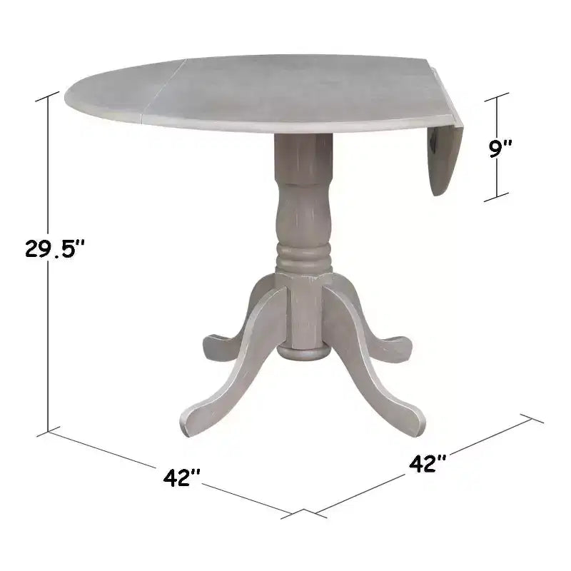 42 Mason Round Dual Drop Leaf Dining Table - International Concepts
