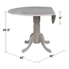 42 Mason Round Dual Drop Leaf Dining Table - International Concepts