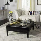 Fulton Square Cocktail Ottoman - HUD8237 - Black - Safavieh Couture