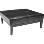 Fulton Square Cocktail Ottoman - HUD8237 - Black - Safavieh Couture