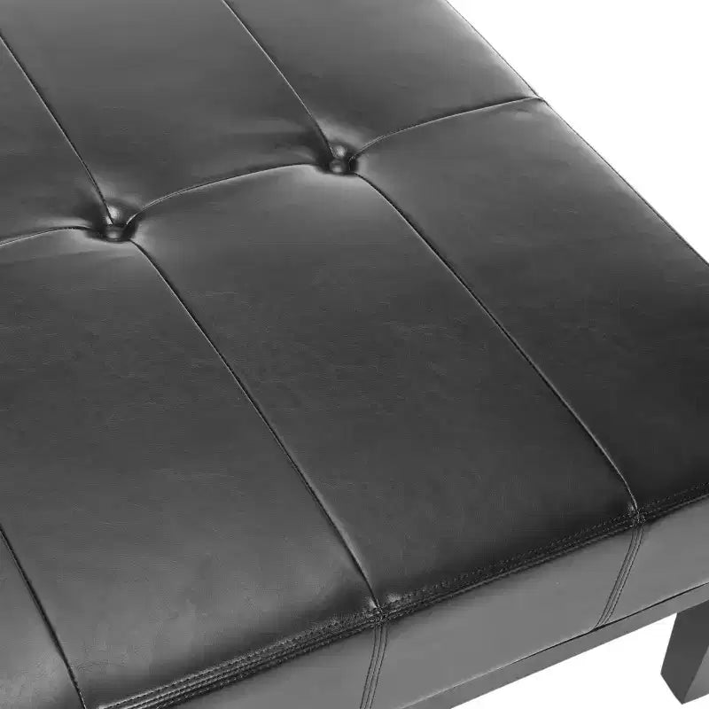 Fulton Square Cocktail Ottoman - HUD8237 - Black - Safavieh Couture