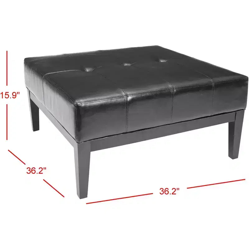 Fulton Square Cocktail Ottoman - HUD8237 - Black - Safavieh Couture