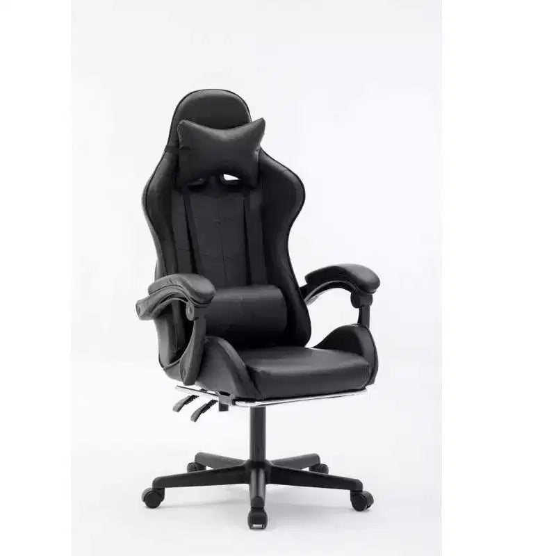Sedia da gaming ergonomica MPM con regolazione dell'altezza, poggiatesta e supporto lombare, sedia girevole, capacità di peso di 113 kg, per lavorare, studiare e giocare