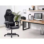 Sedia da gaming ergonomica MPM con regolazione dell'altezza, poggiatesta e supporto lombare, sedia girevole, capacità di peso di 113 kg, per lavorare, studiare e giocare