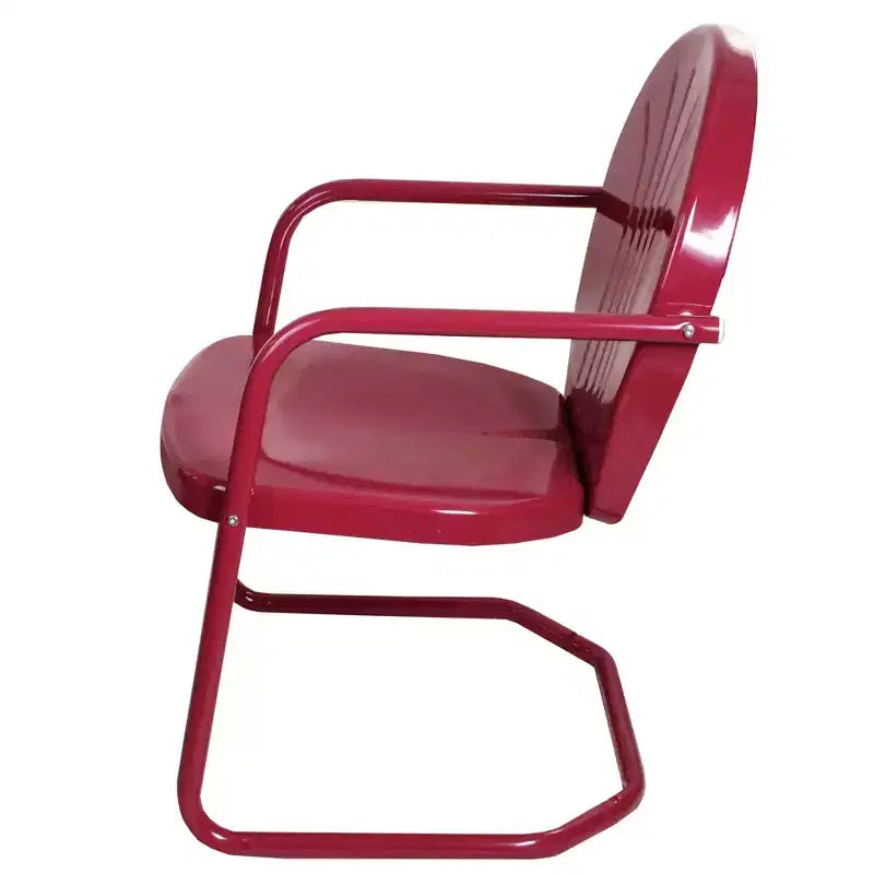 Northlight 34-Inch Retro Tulip Steel Outdoor Steel Armchair, Pink