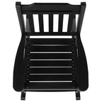 Emma and Oliver Set of 2 All-Weather Poly Resin Faux Wood Rocking Chairs for Porch &Patio