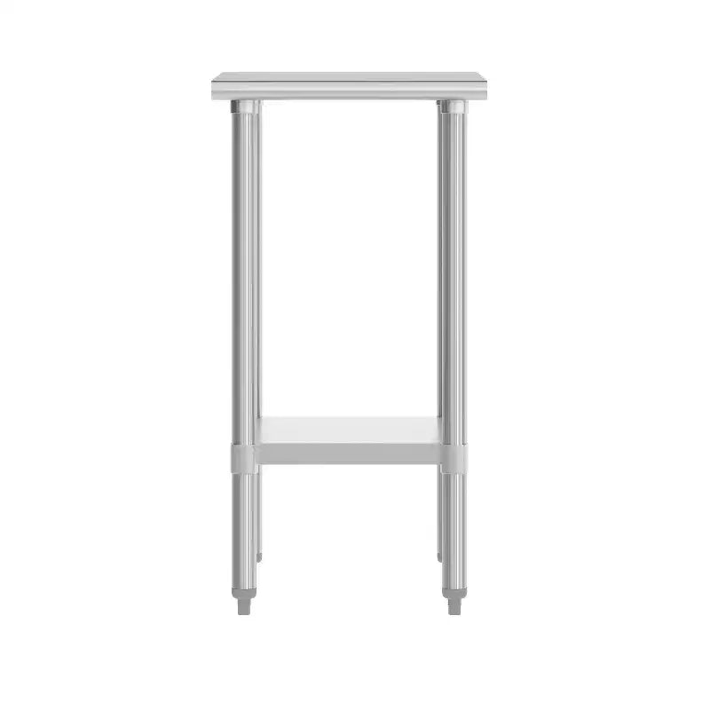 Flash Furniture Tavolo da Lavoro e Preparazione in Acciaio Inossidabile Calibro 18 con Ripiano Inferiore - Certificato NSF