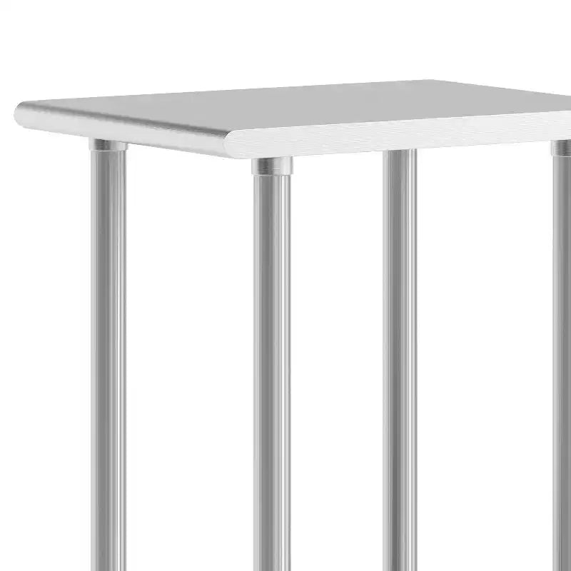 Flash Furniture Tavolo da Lavoro e Preparazione in Acciaio Inossidabile Calibro 18 con Ripiano Inferiore - Certificato NSF