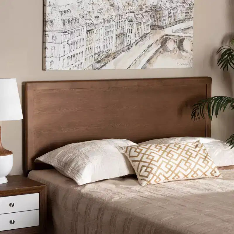 Alan Wood Headboard Walnut - Baxton Studio