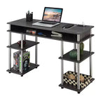 Scrivania per Studenti Designs2Go Senza Attrezzi con Stazione di Ricarica e Ripiani - Breighton Home