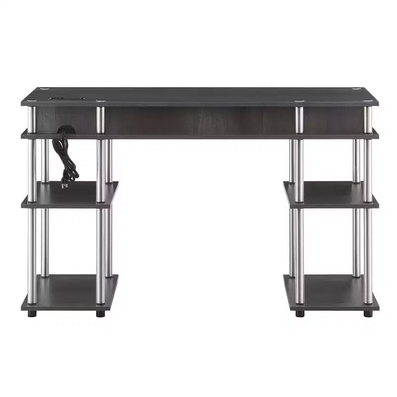 Scrivania per Studenti Designs2Go Senza Attrezzi con Stazione di Ricarica e Ripiani - Breighton Home